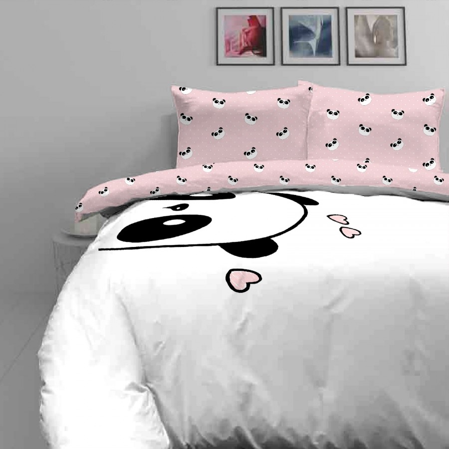 Otroška bombažna posteljnina Svilanit Panda in Love