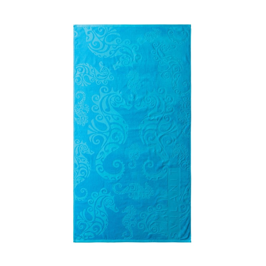 Plažna brisača Svilanit Seahorse Blue, 80 x 160 cm