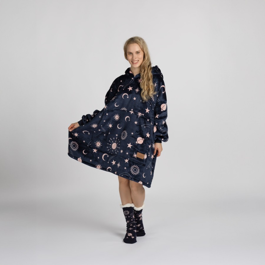 Hoodie odeja Svilanit Galaxy Dream + darilo: nogavice