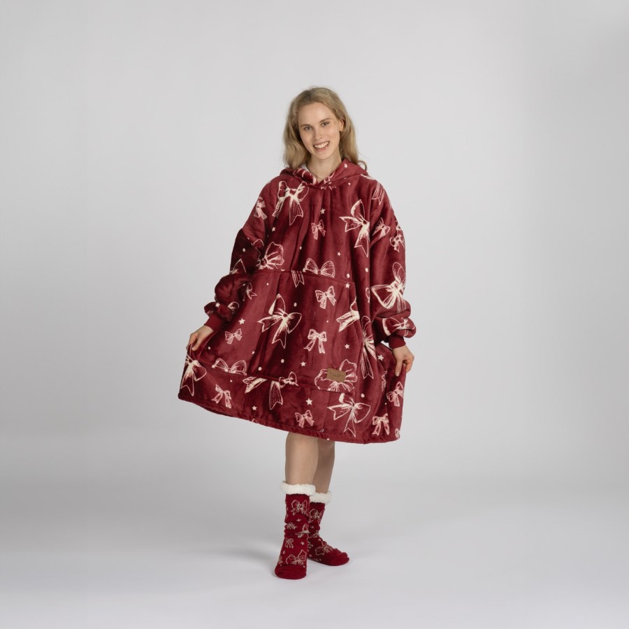Hoodie odeja Svilanit Bow + darilo: nogavice