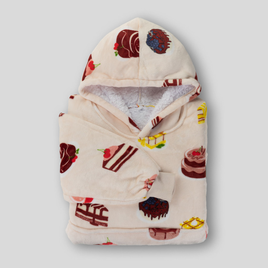 Hoodie odeja Svilanit Cake Time + darilo: nogavice