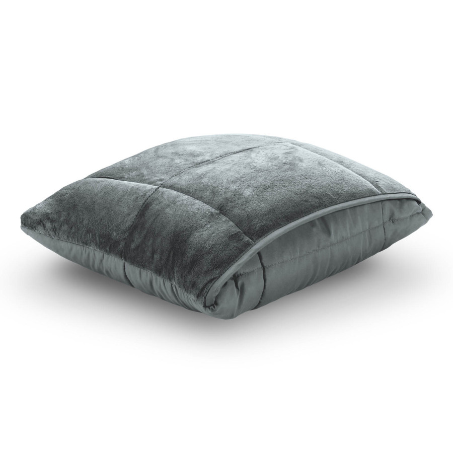 Dekorativna odeja/vzglavnik Svilanit SoftTouch 4v1 - siva