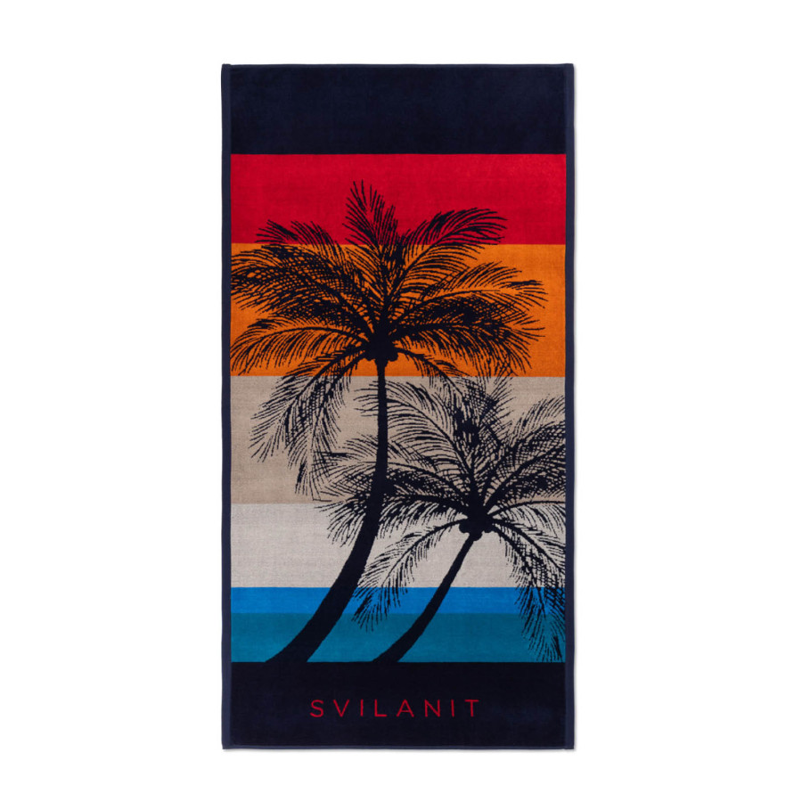 Plažna brisača Svilanit Retro Palms, 80 x 160 cm