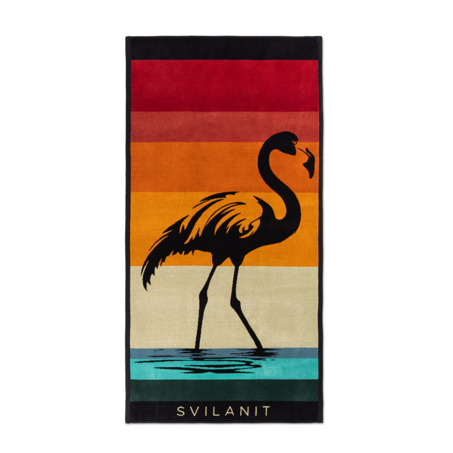 Plažna brisača Retro Flamingo, 80x160