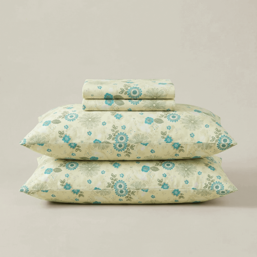 Bombažno-satenasta posteljnina Svilanit Floral Head