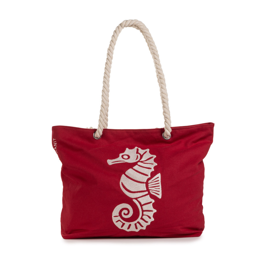 Velika plažna torba Svilanit Seahorse – rdeča