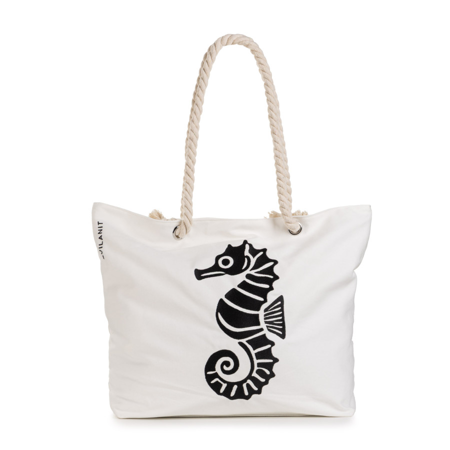 Velika plažna torba Svilanit Seahorse – bela