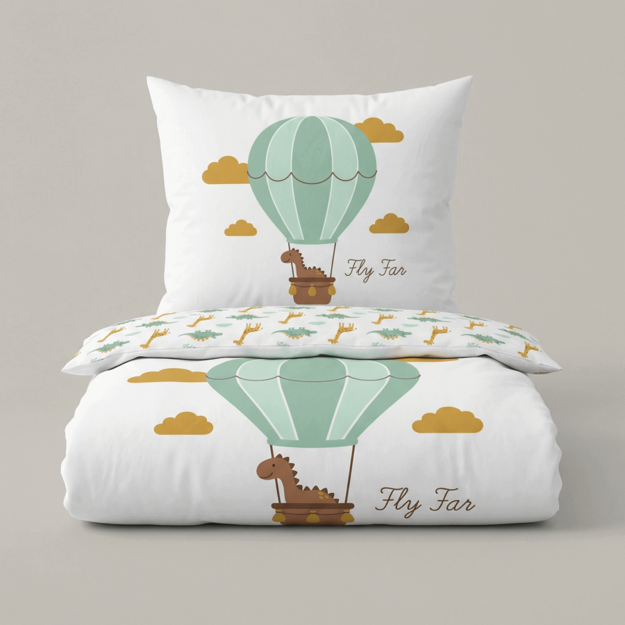 Svilanit  otroška bombažna posteljnina Balloonie