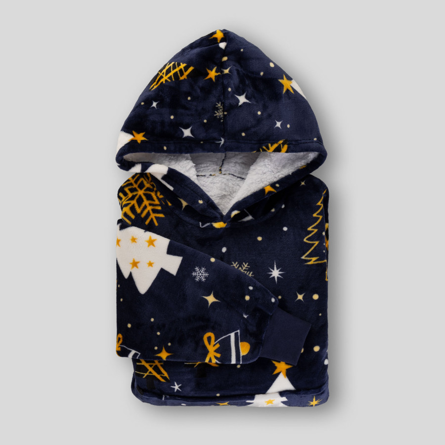 Svilanit hoodie odeja  ElegantXmass + darilo: nogavice