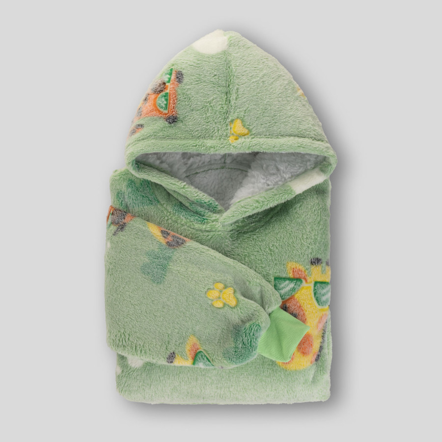 Svilanit otroška hoodie odeja  JungleCool + darilo: nogavice
