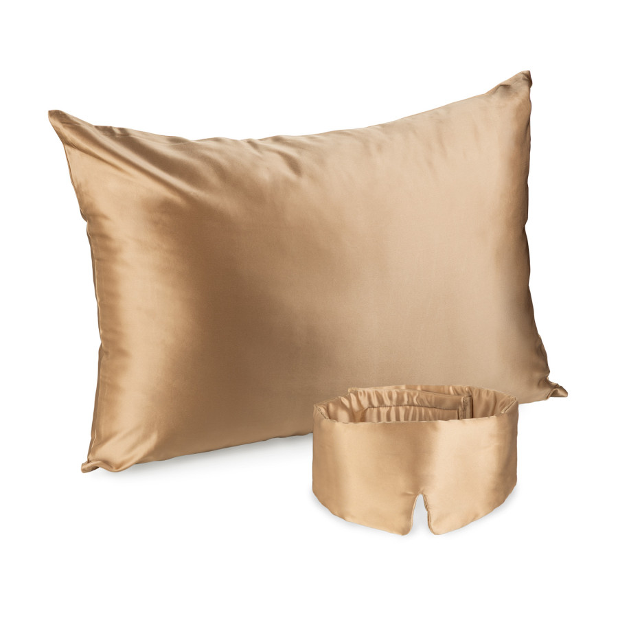 Svilanit set svilene maske in prevleke za vzglavnik Caramel Queen