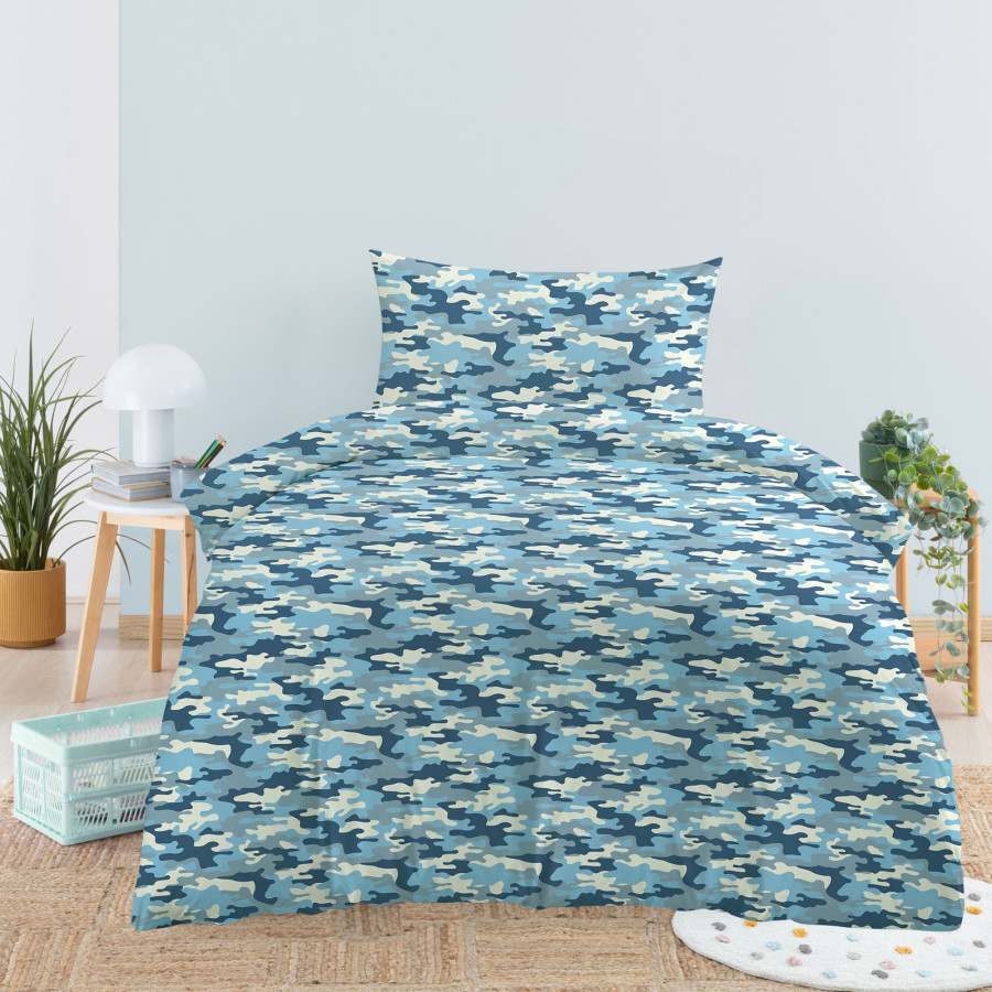 Svilanit otroška bombažna posteljnina Camo