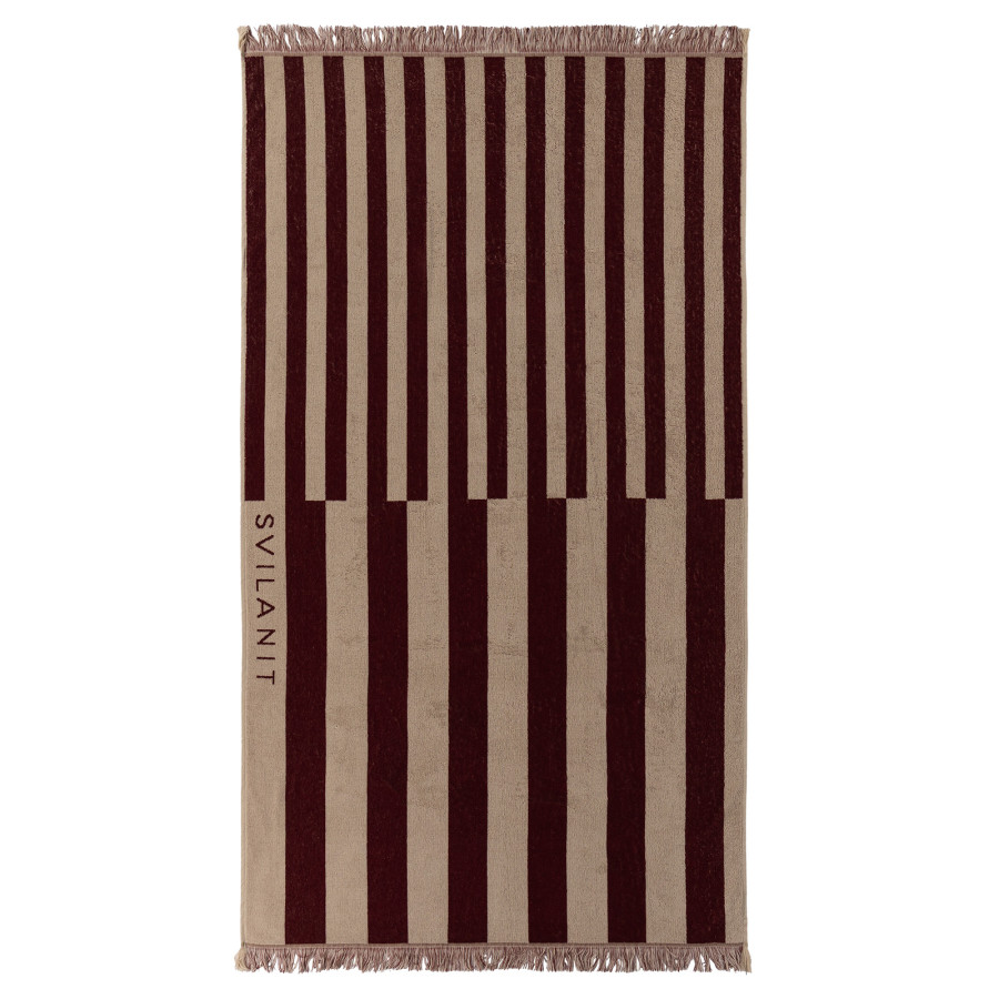 Svilanit premium velika brisača za plažo Double Stripes, 100 x 180 cm