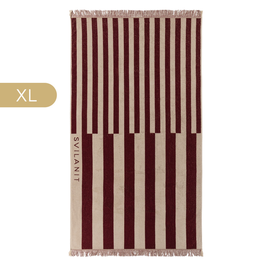 Svilanit premium velika brisača za plažo Double Stripes, 100 x 180 cm