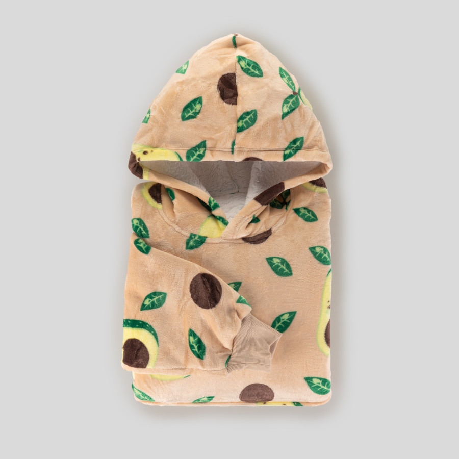 Hoodie odeja z rokavi Svilanit Avocado Vibes + DARILO: nogavice