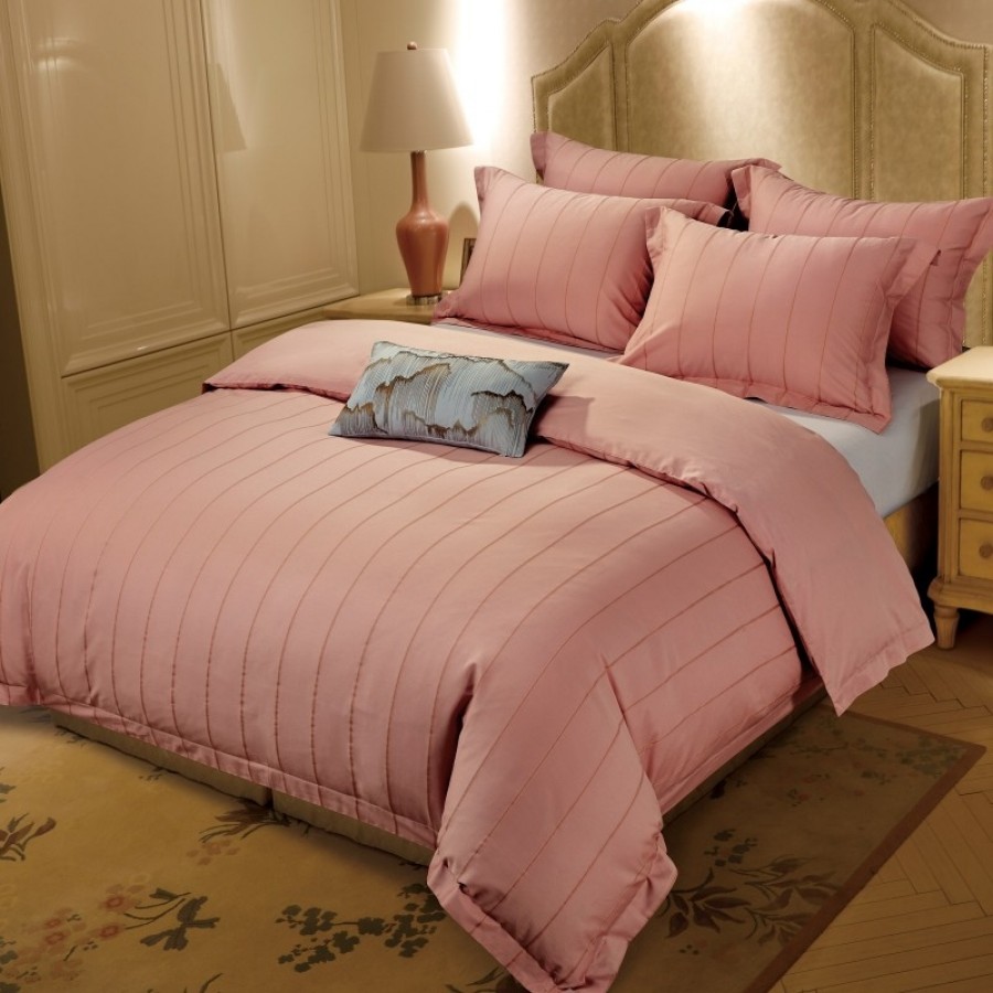 Bombažno-satenasta PREMIUM posteljnina Svilanit Francesco, roza
