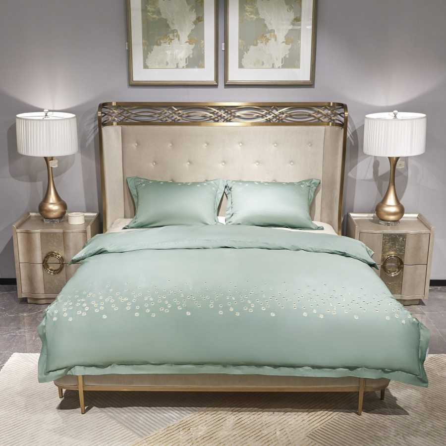 Bombažno-satenasta PREMIUM vezena posteljnina Svilanit Camily