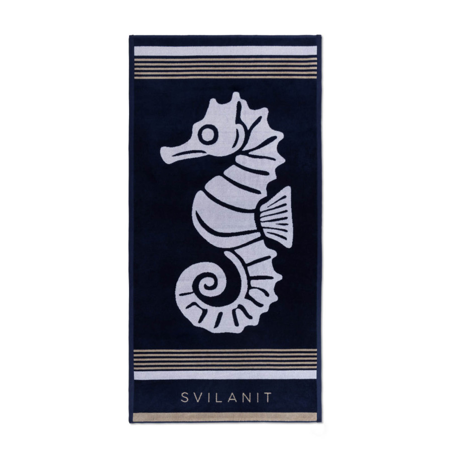 Plažna brisača Svilanit Seahorse Blue, 80 x 160 cm