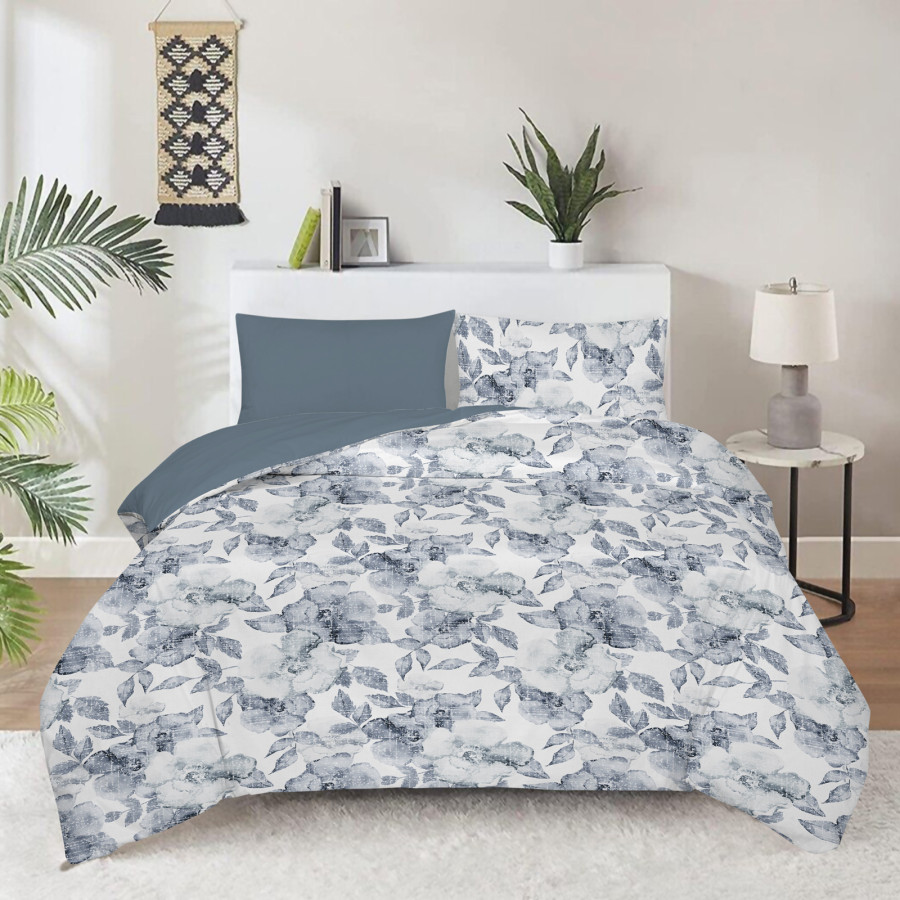 Svilanit bombažno-satenasta posteljnina Floral Mist