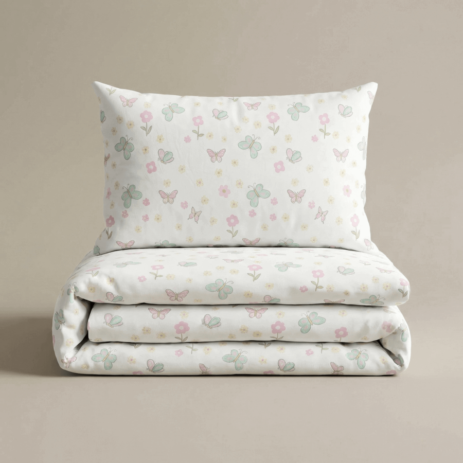 Svilanit otroška bombažna posteljnina Flutter Bloom