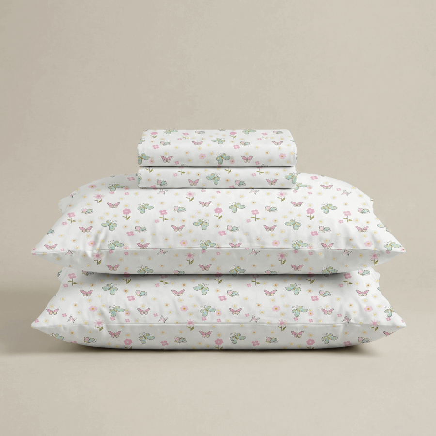 Svilanit otroška bombažna posteljnina Flutter Bloom