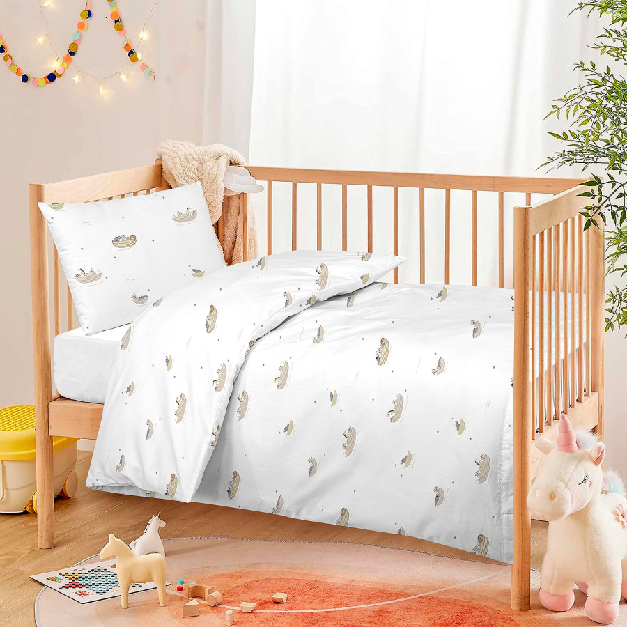 Svilanit bombažna posteljnina za malčke Swan Dreams