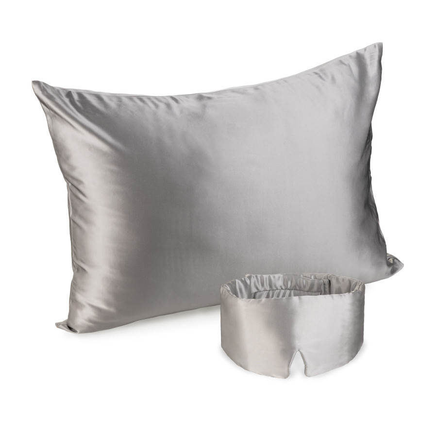 Set svilene maske in prevleke za vzglavnik Svilanit Silver Queen