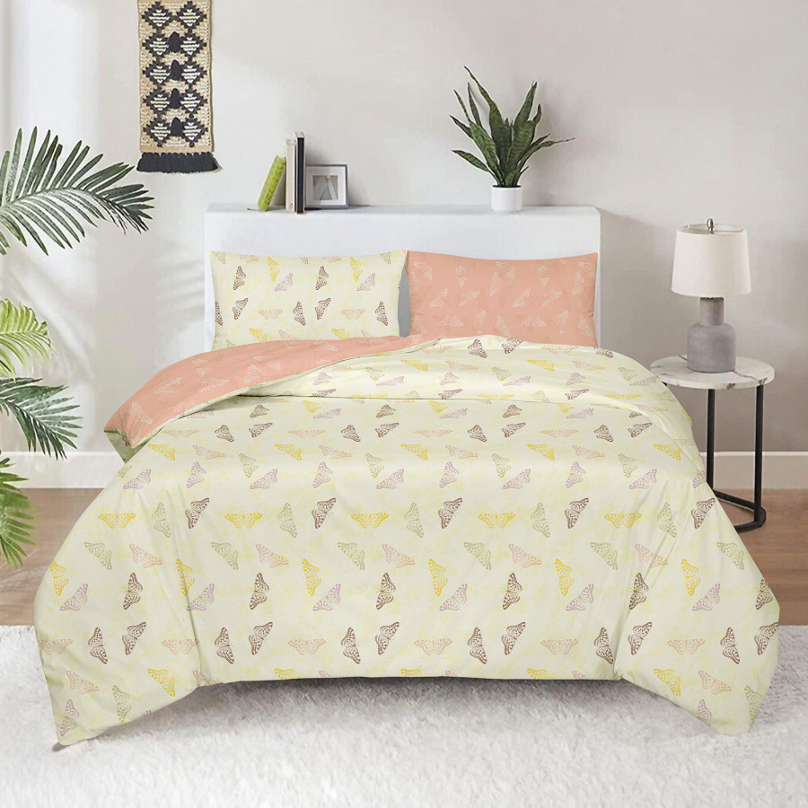 Svilanit bombažna posteljnina Rose Butterflies