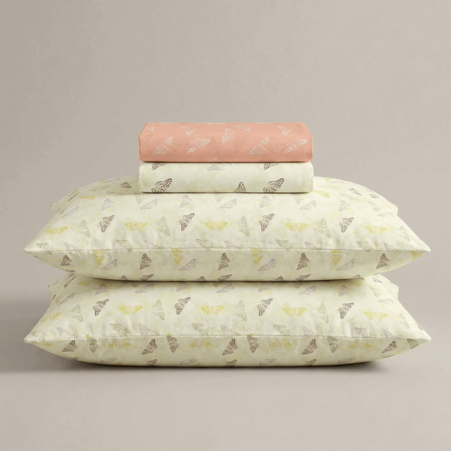 Svilanit bombažna posteljnina Rose Butterflies
